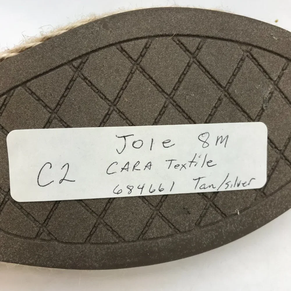 JOIE Cara Womens 8M Platform Espadrilles Tan & Silver Fabric Memory Foam - Picture 9 of 10